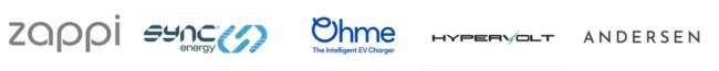 EV Chargers banner EV charger installation logos including Zappi, Ohme, Hypervolt, Sync Energy, and Andersen, highlighting options for home and commercial EV charging solutions in Marlow.