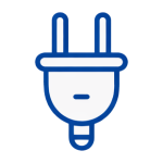 Electric plug icon representing electrical services, including EV charger installations by DB Electrical Services in Marlow.