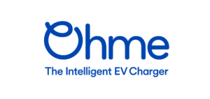 Ohme logo featuring the text "The Intelligent EV Charger," representing modern electric vehicle charging solutions relevant to DB Electrics' consumer unit upgrades.